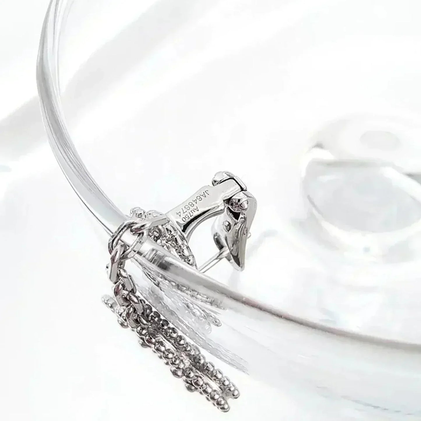 [Pearl Jewelrys]CLOVER 2 MOTIFS  DIAMOND ONYX EARRINGS SILVER