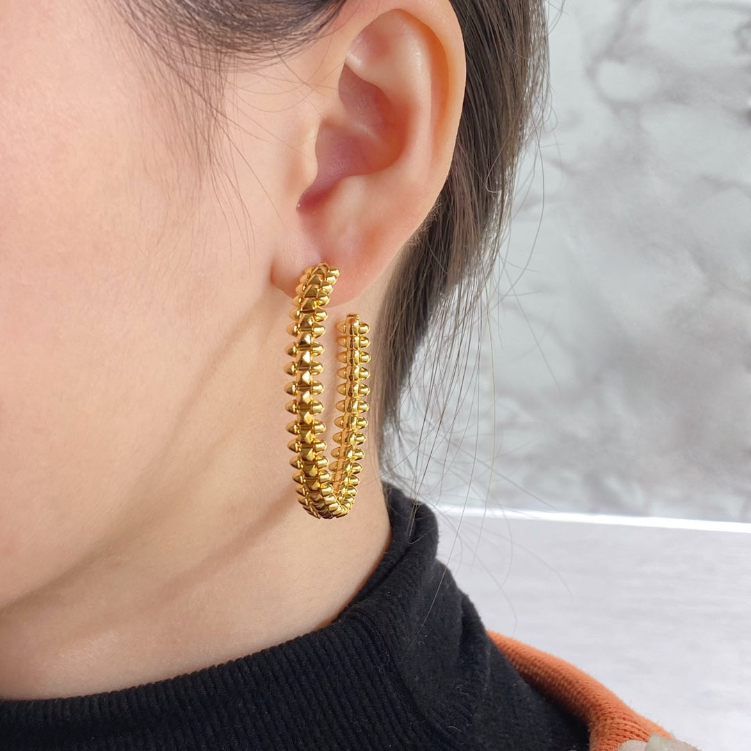 [Pearl Jewelrys]CLASH LARGE HOOP EARRINGS