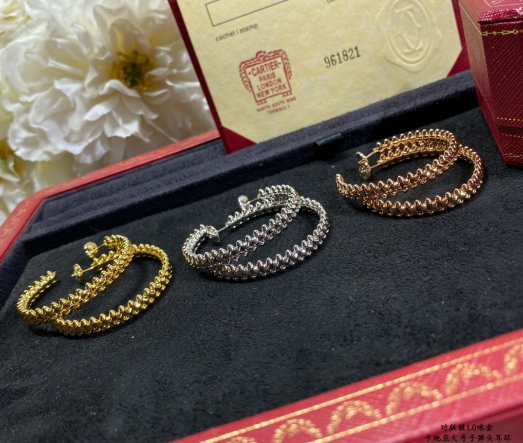 [Pearl Jewelrys]CLASH LARGE HOOP EARRINGS