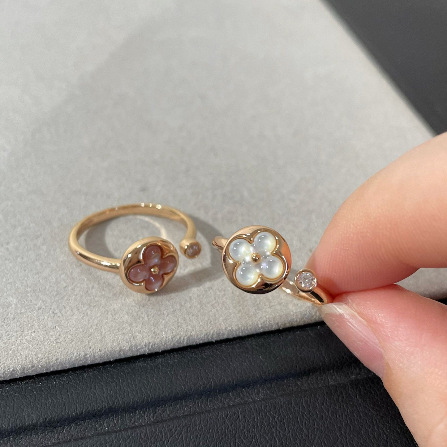 [Pearl Jewelrys]SUN 1 DIAMOND PINK MOP RING