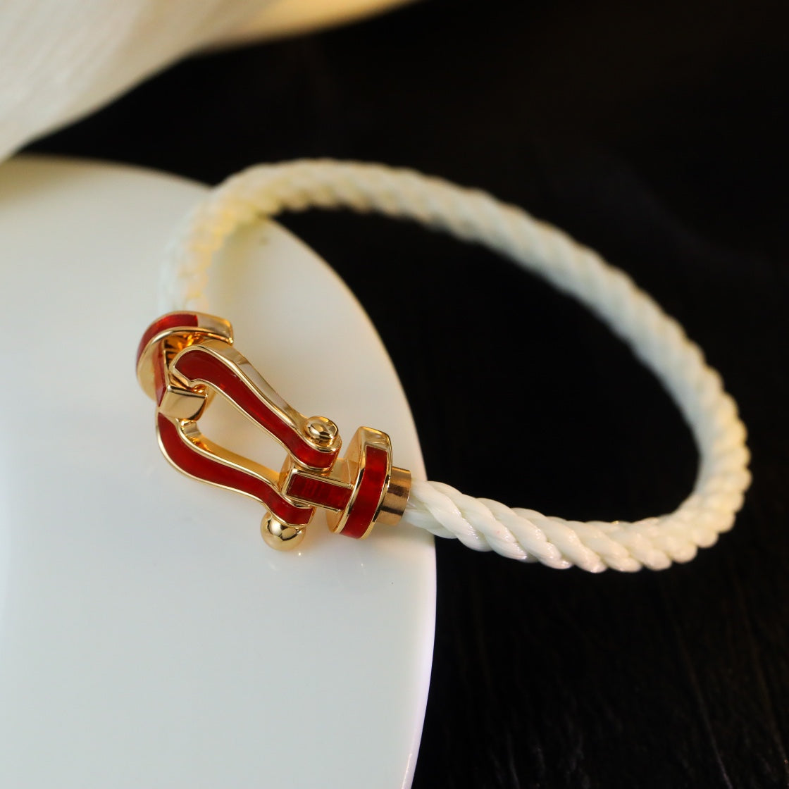 [Pearl Jewelrys]FORCE 10 WHITE TEXTILE DIAMOND PAVED