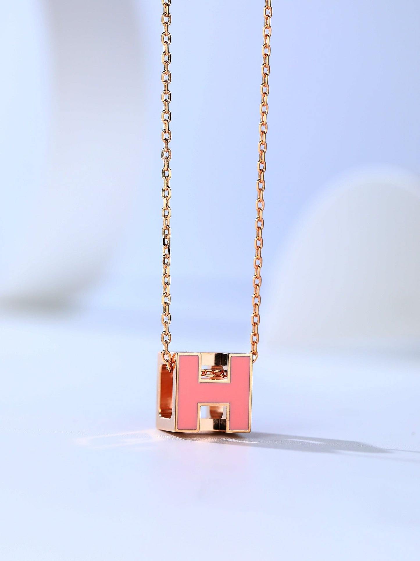 [Pearl Jewelrys]H CAGE PINK GOLD NECKLACE