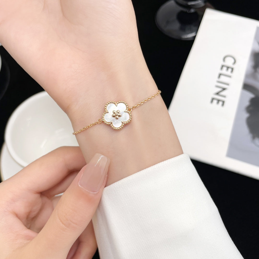 [Pearl Jewelrys]LUCKY SPRING ROSE GOLD MOP BRACELET