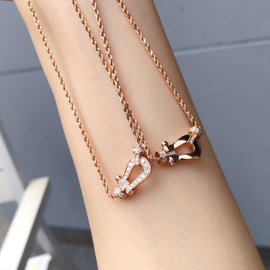 [Pearl Jewelrys]FORCE 10 PINK GOLD DIAMOND NECKLACE
