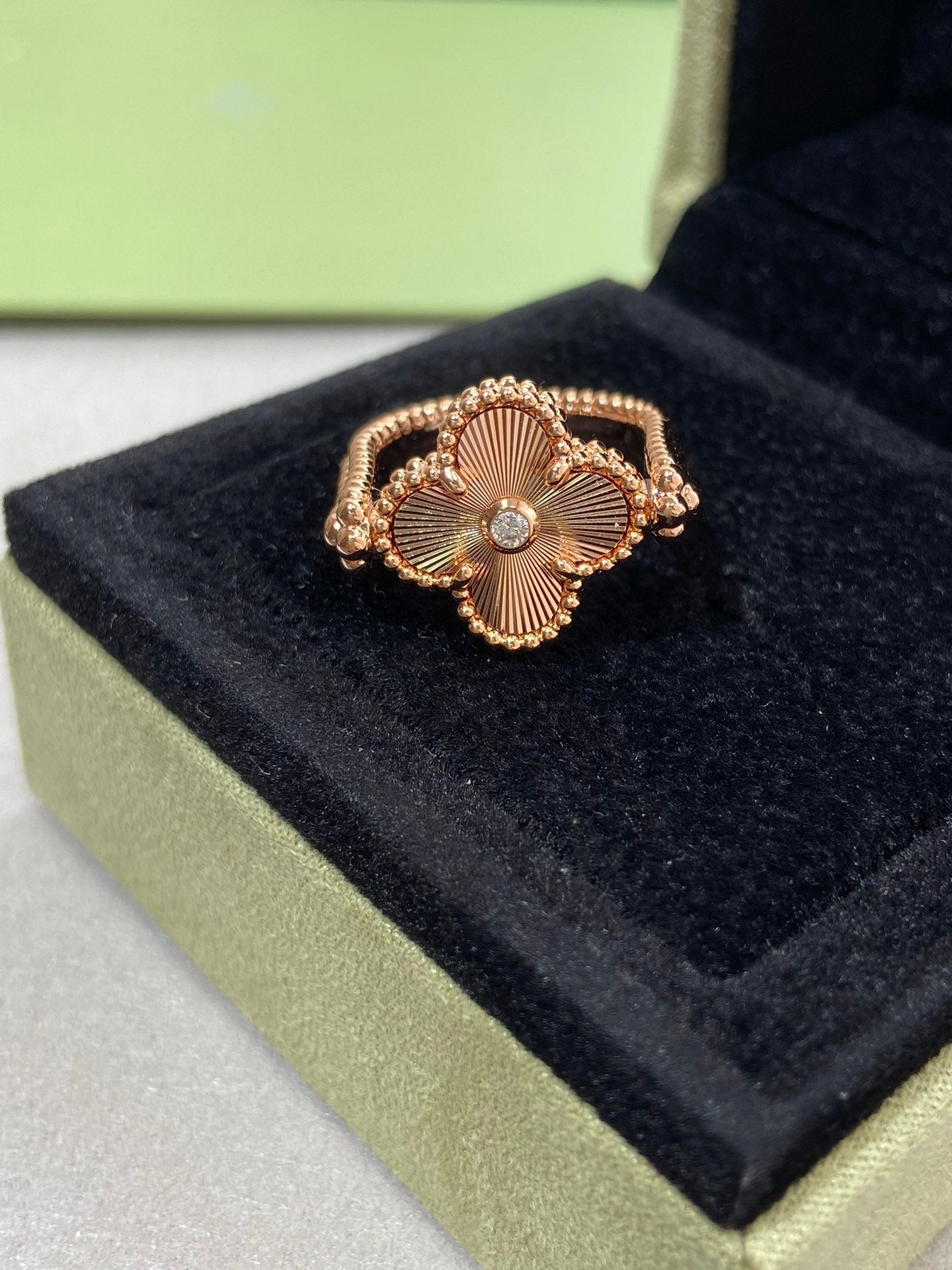 [Pearl Jewelrys]CLOVER RIVERSIBLE ROSE GOLD RING