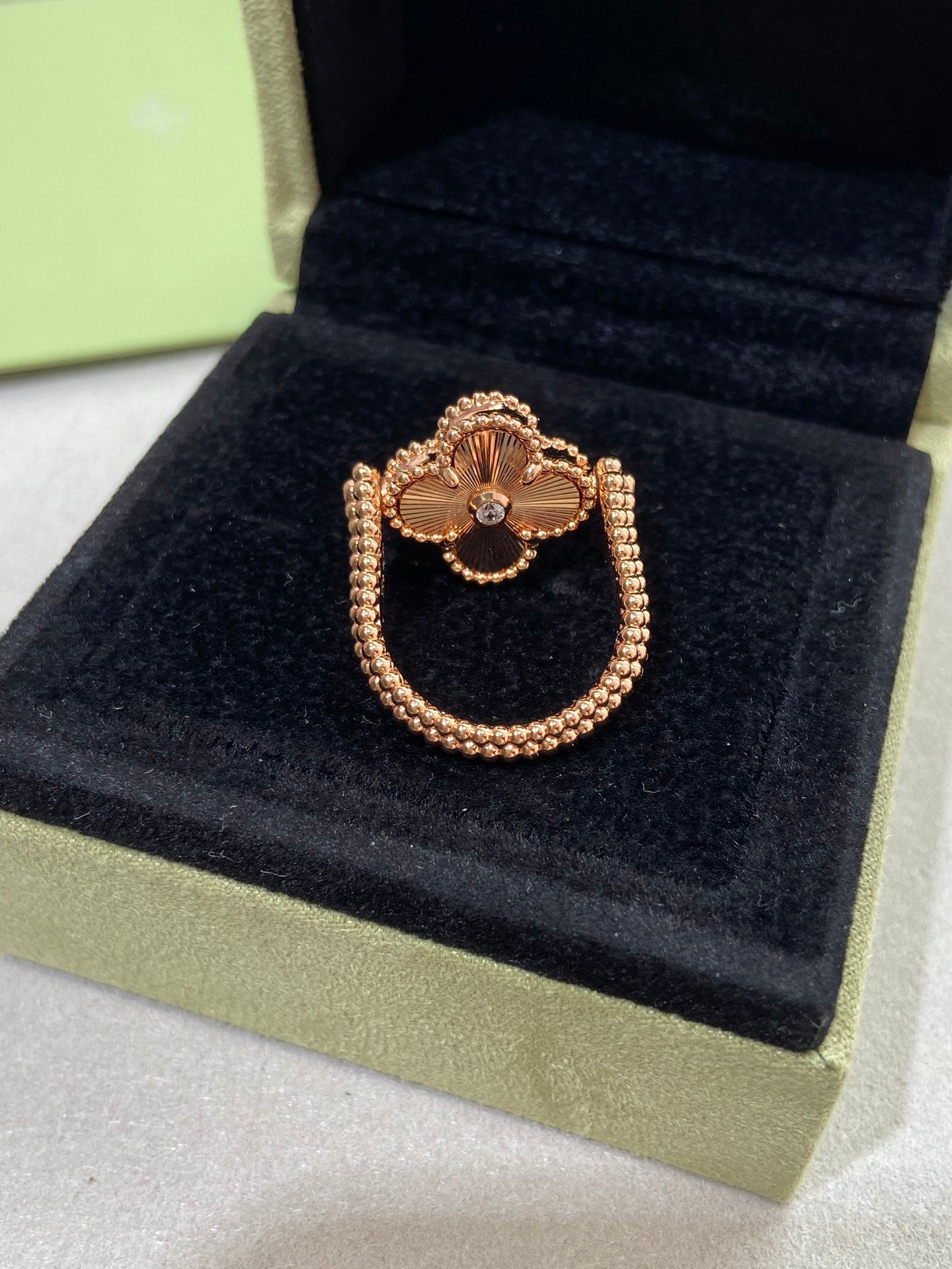 [Pearl Jewelrys]CLOVER RIVERSIBLE ROSE GOLD RING