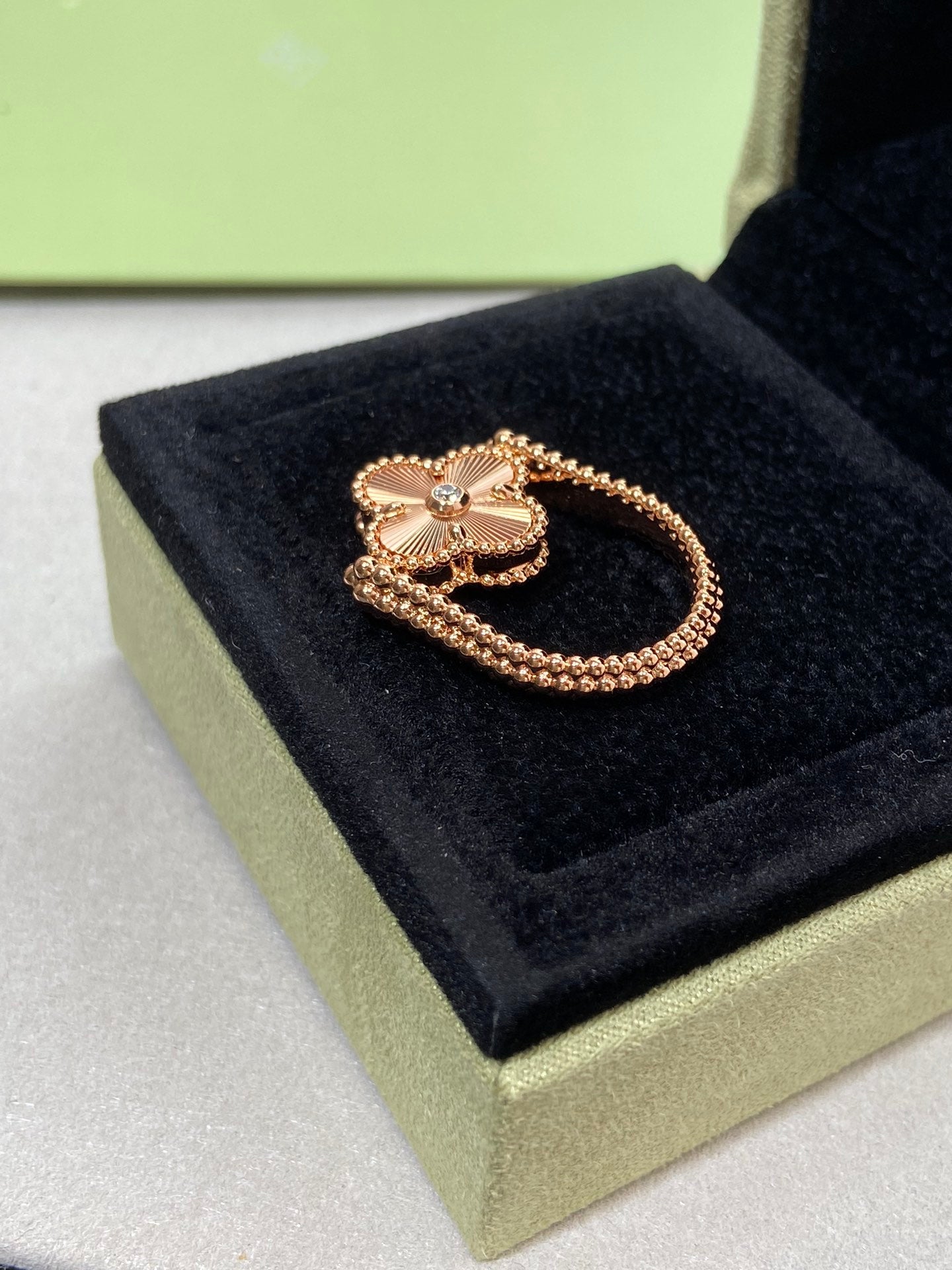 [Pearl Jewelrys]CLOVER RIVERSIBLE ROSE GOLD RING