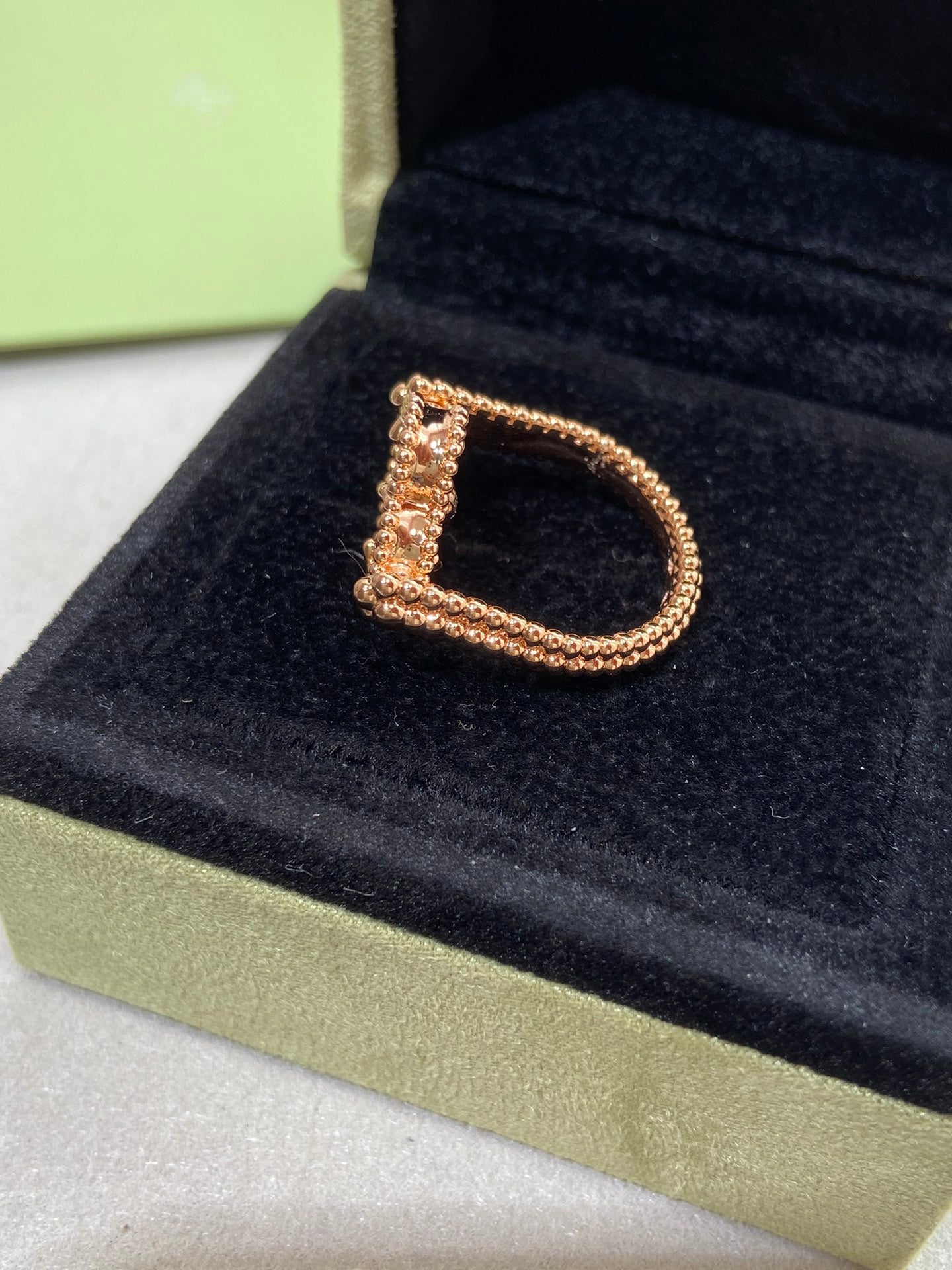 [Pearl Jewelrys]CLOVER RIVERSIBLE ROSE GOLD RING