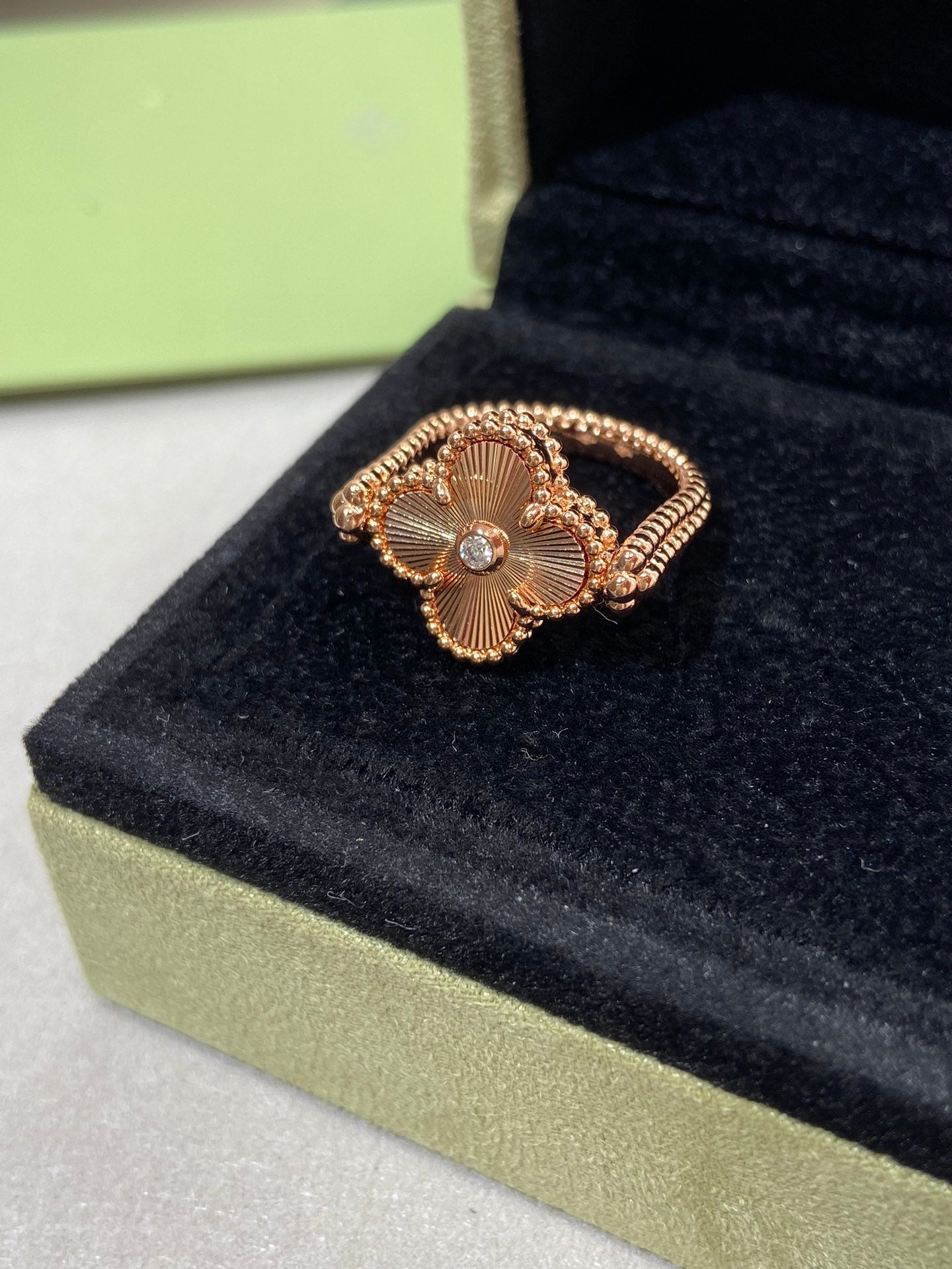 [Pearl Jewelrys]CLOVER RIVERSIBLE ROSE GOLD RING