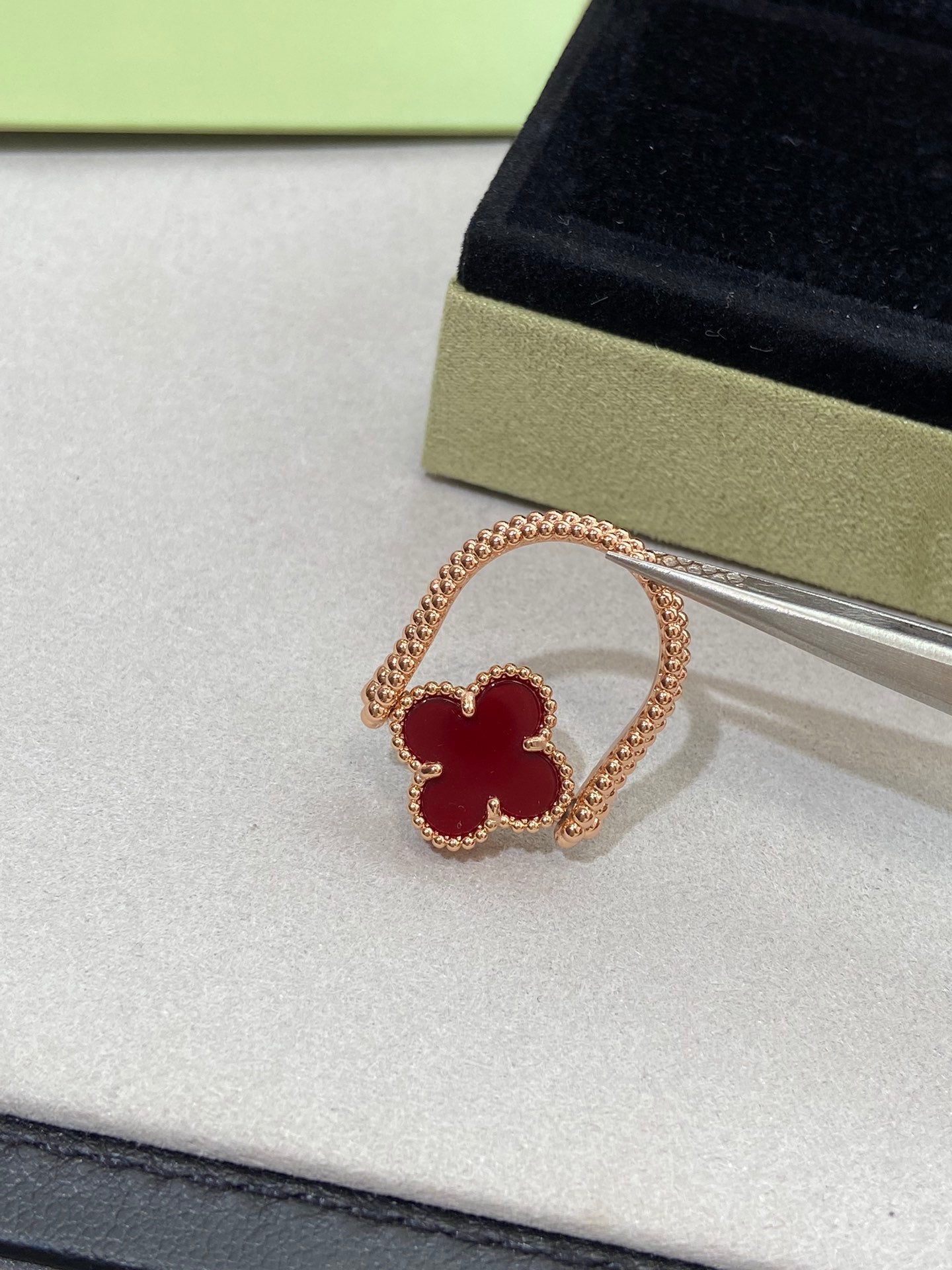 [Pearl Jewelrys]CLOVER RIVERSIBLE ROSE GOLD RING