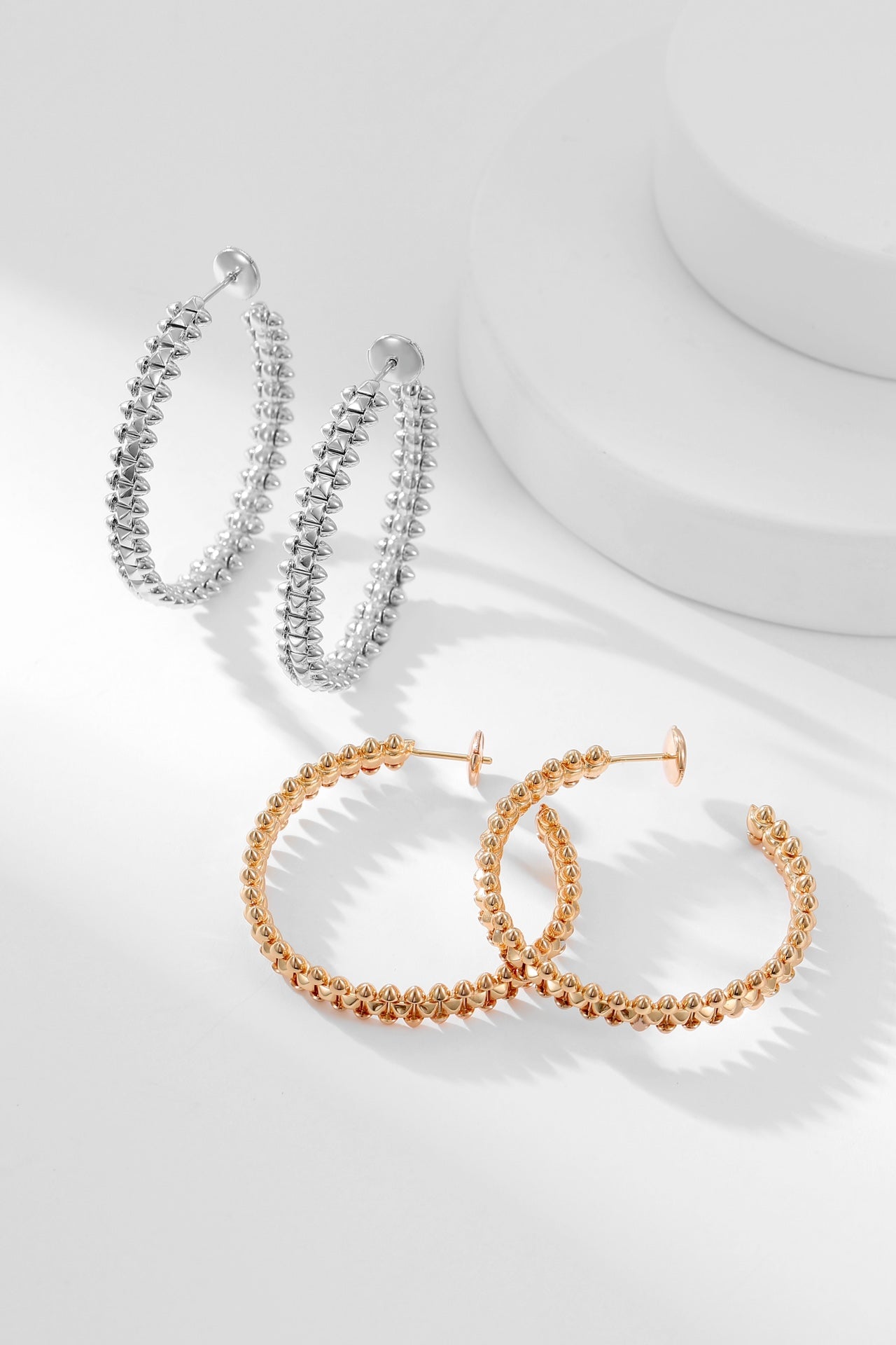 [Pearl Jewelrys]CLASH HOOP EARRINGS