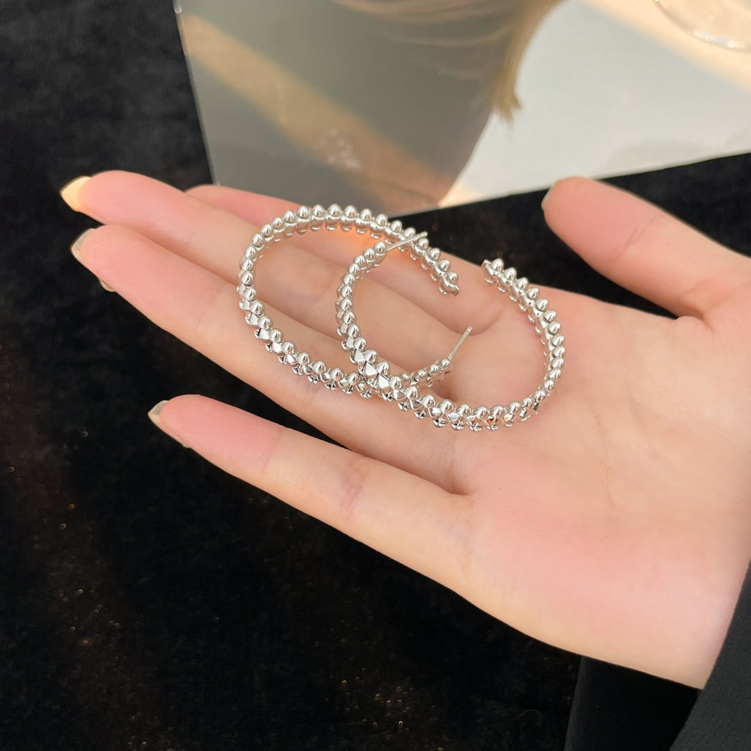 [Pearl Jewelrys]CLASH HOOP EARRINGS