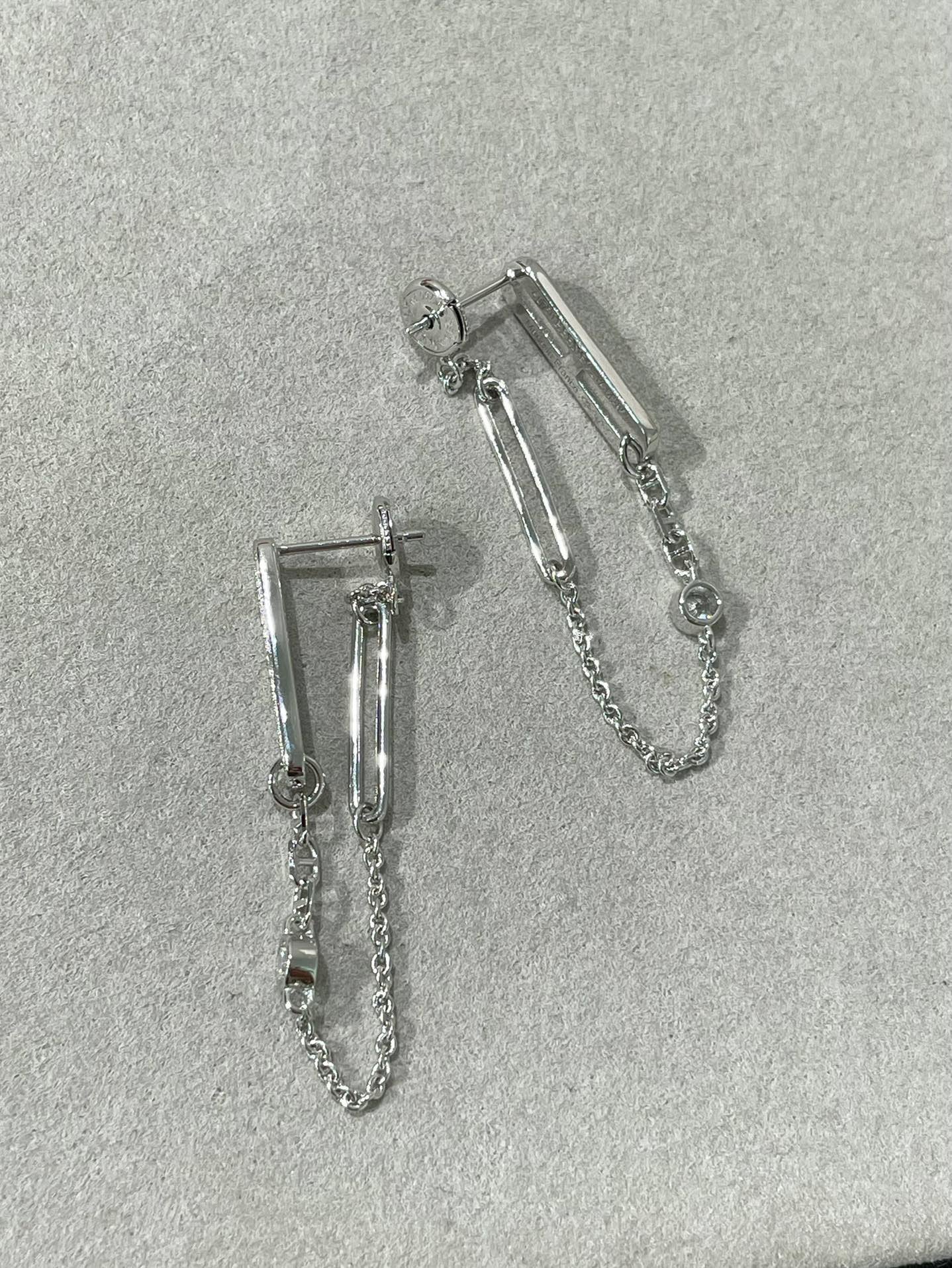 [Pearl Jewelrys]CHAINE CHAOS DIAMOND DROP EARRINGS