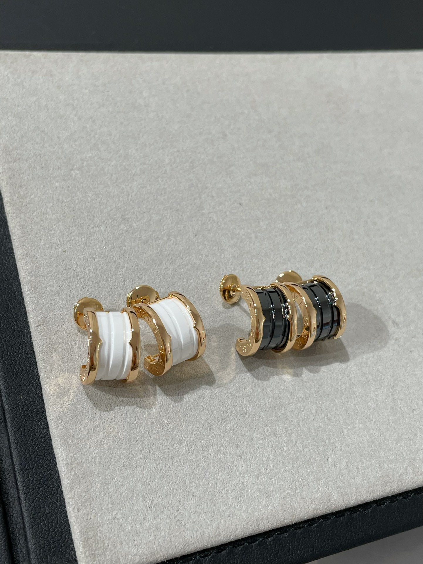 [Pearl Jewelrys]ZERO 1 PINK GOLD CERAMIC EARRINGS