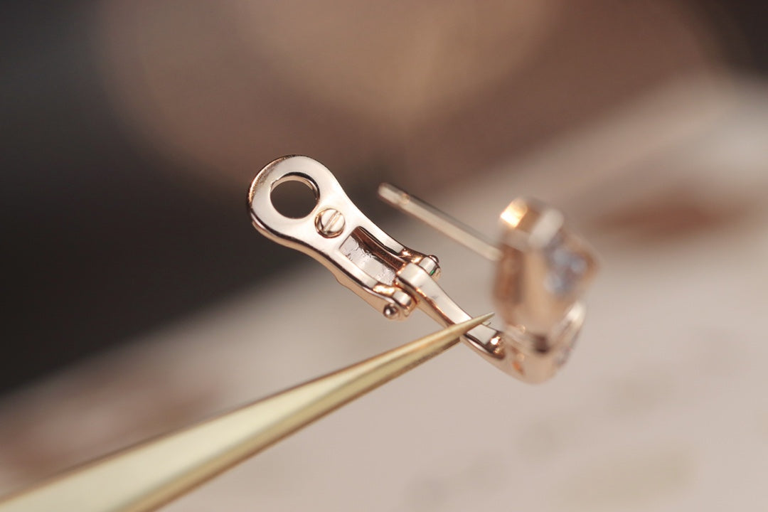 [Pearl Jewelrys]SERPENT PINK GOLD DIAMOND EARRINGS