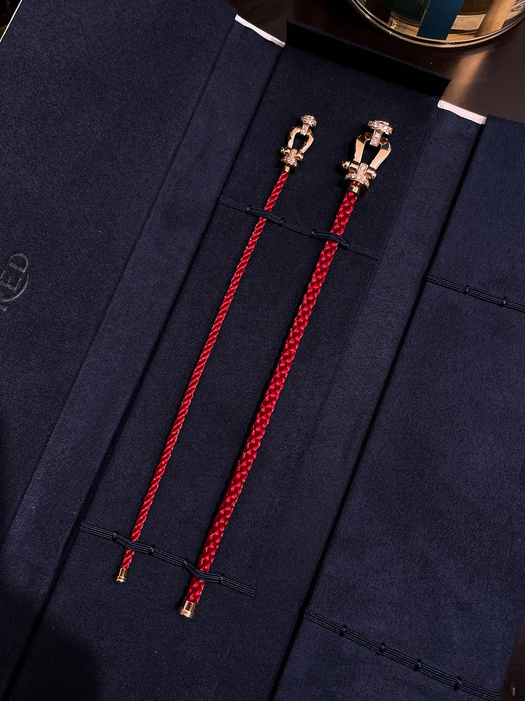 [Pearl Jewelrys]FORCE 10 HALF DIAMOND PINK GOLD RED CORDERI LARGE AND MEDIUM MODEL