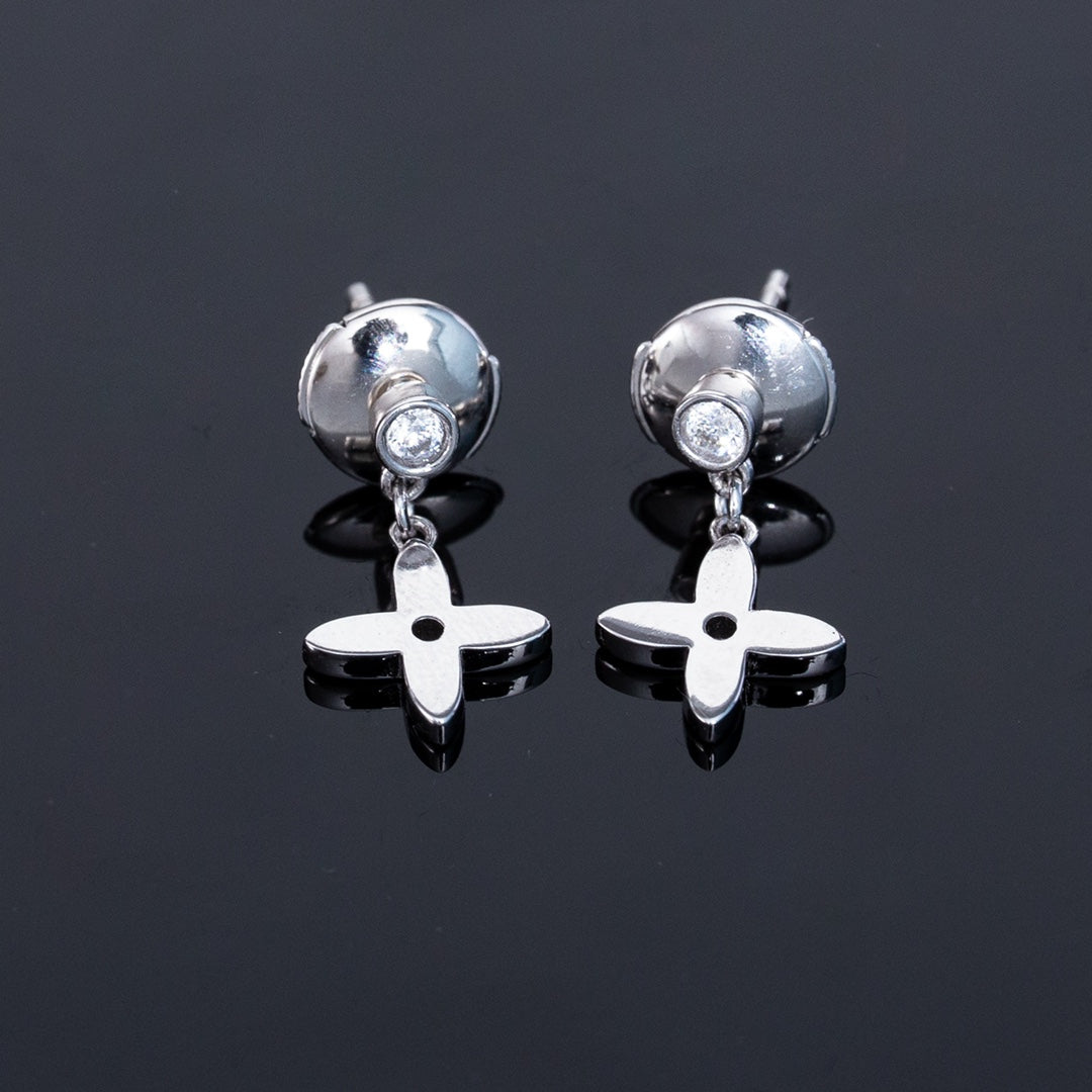 [Pearl Jewelrys]VIDYLLE SILVER DIAMOND MINI DROP EARRINGS