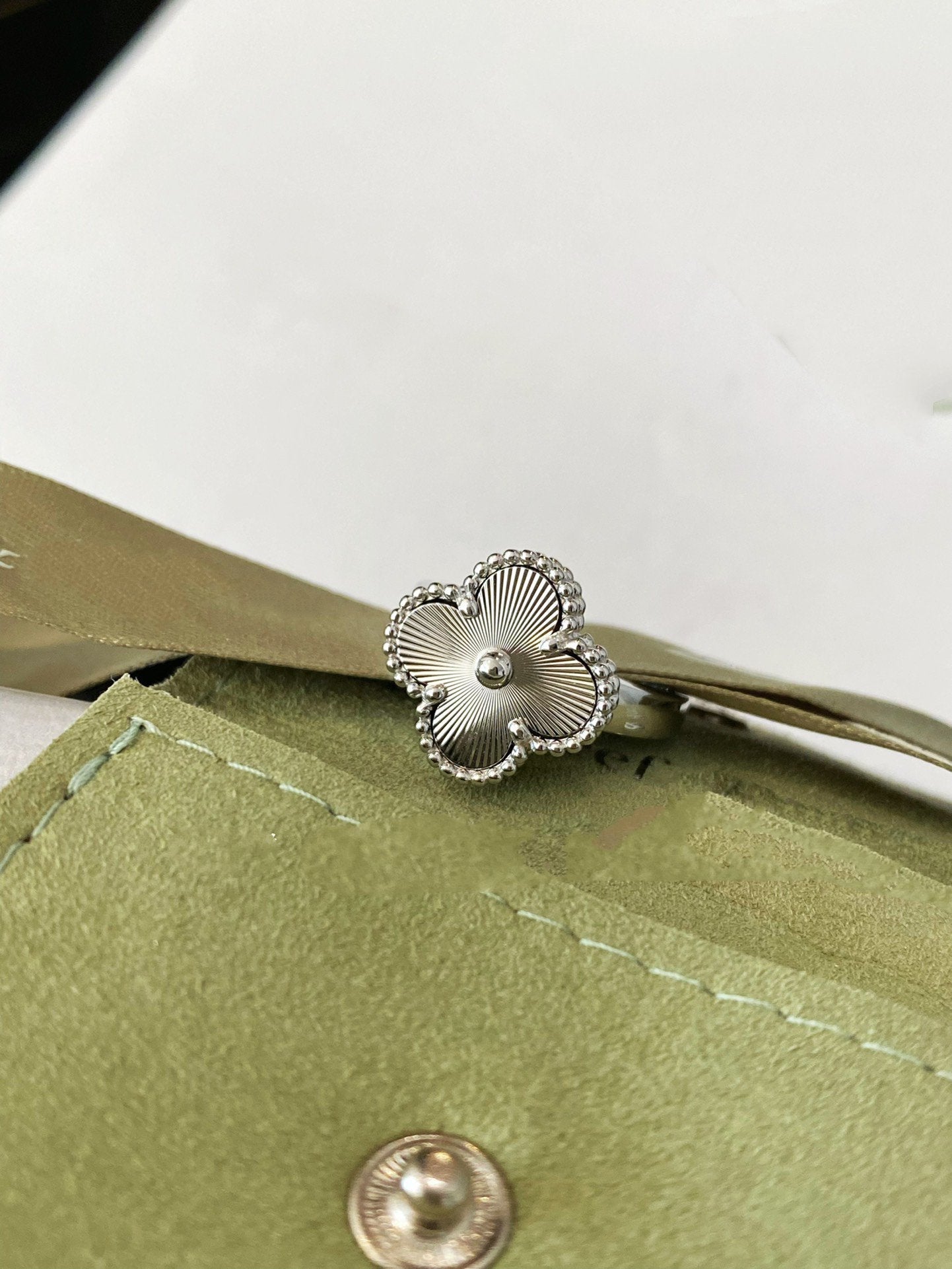 [Pearl Jewelrys]CLOVER SILVER RING