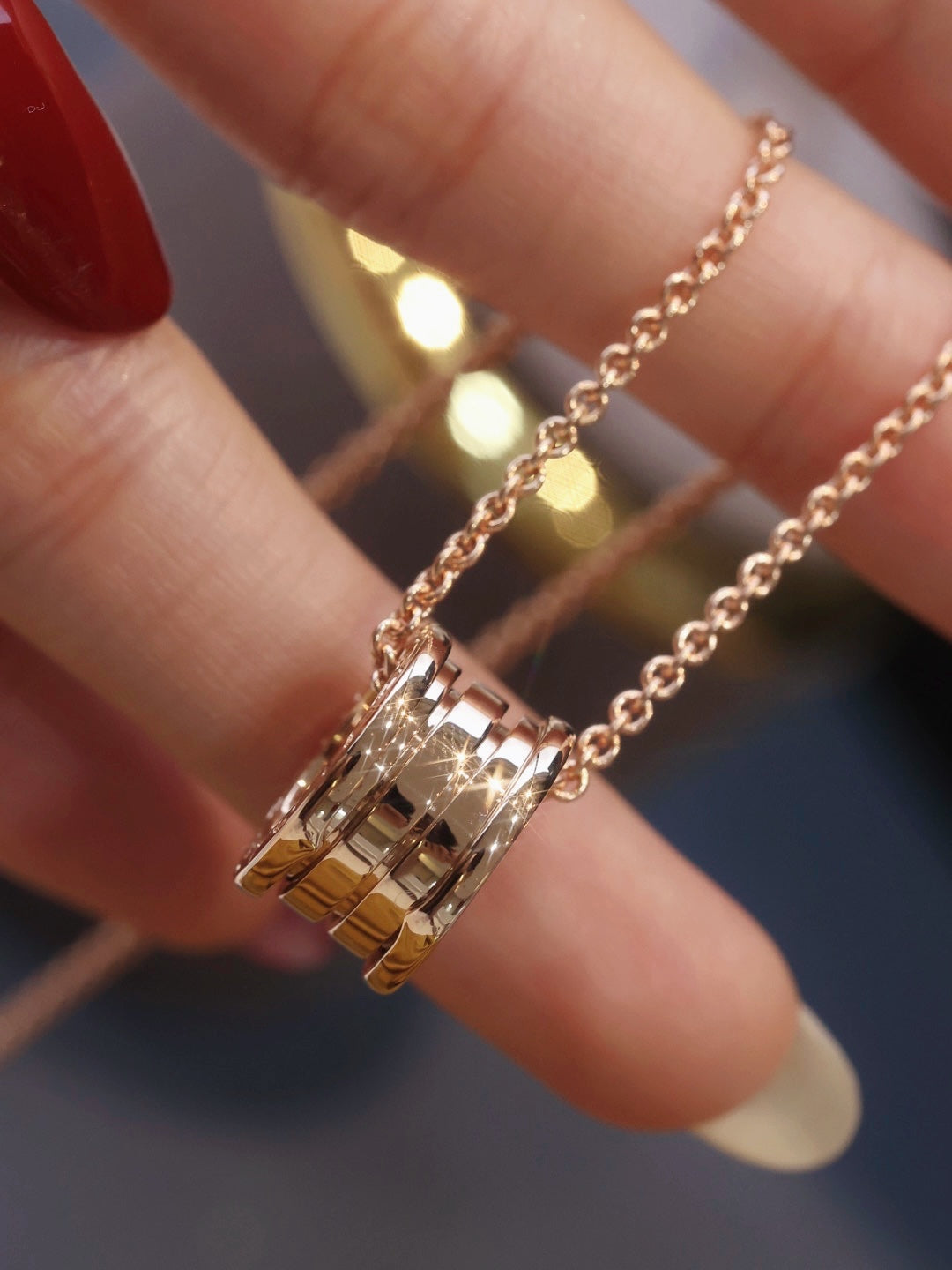 [Pearl Jewelrys]ZERO 1 PINK GOLD NECKLACE