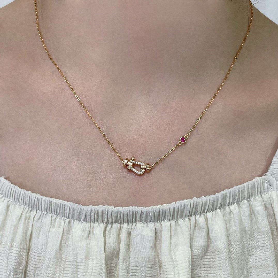 [Pearl Jewelrys]FORCE 10 DIAMOND PINK GOLD NECKLACE