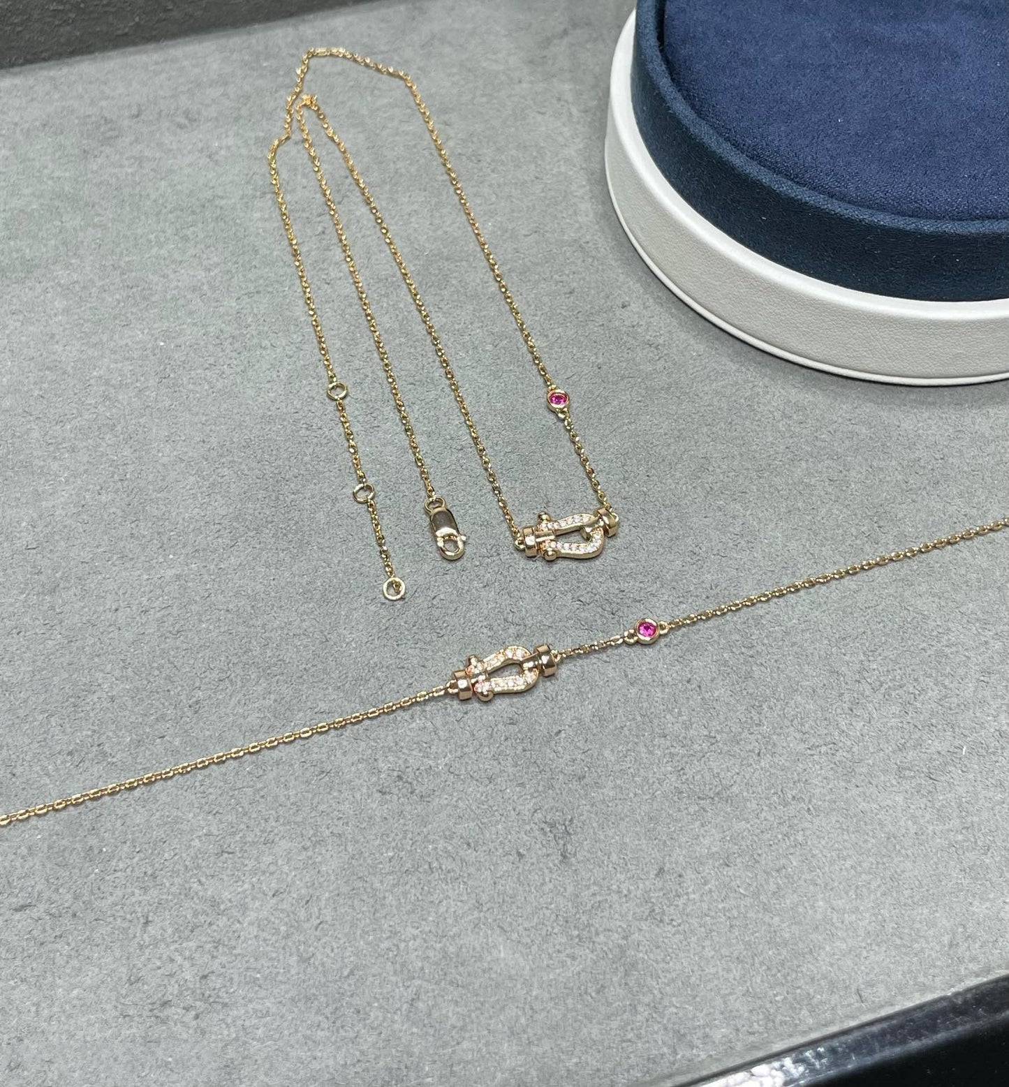 [Pearl Jewelrys]FORCE 10 DIAMOND PINK GOLD NECKLACE