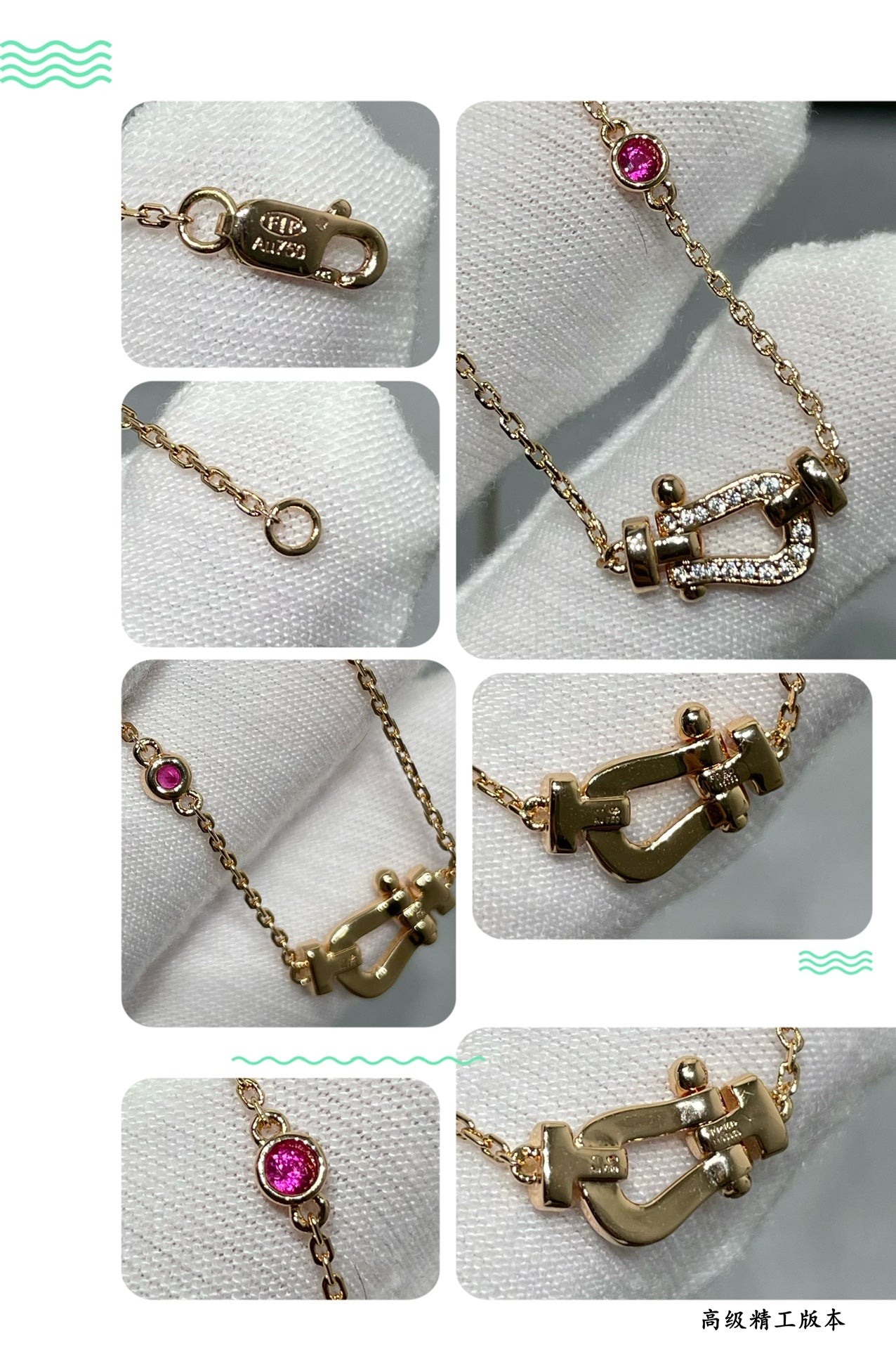 [Pearl Jewelrys]FORCE 10 DIAMOND PINK GOLD NECKLACE