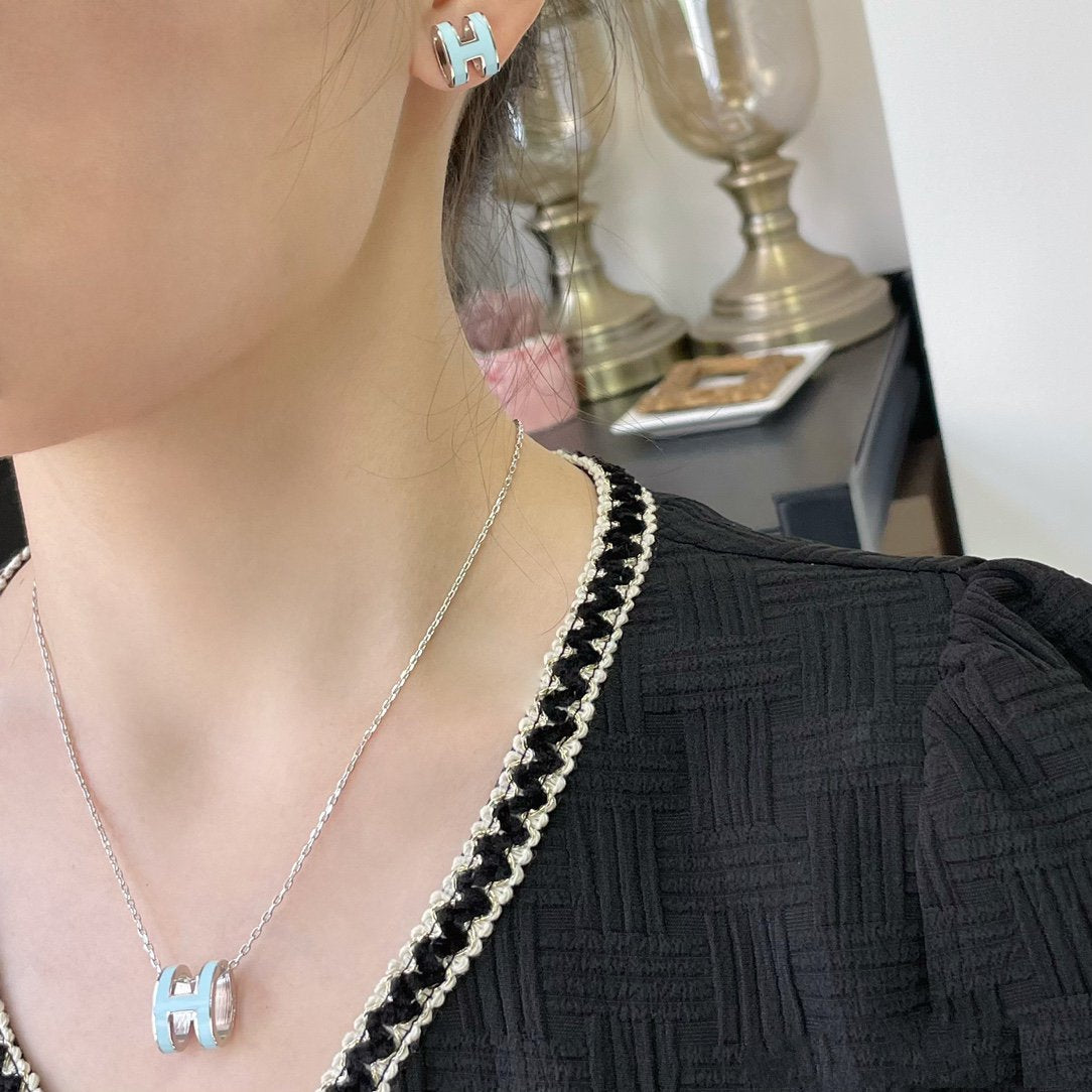 [Pearl Jewelrys]POP H SKY BLUE NECKLACE