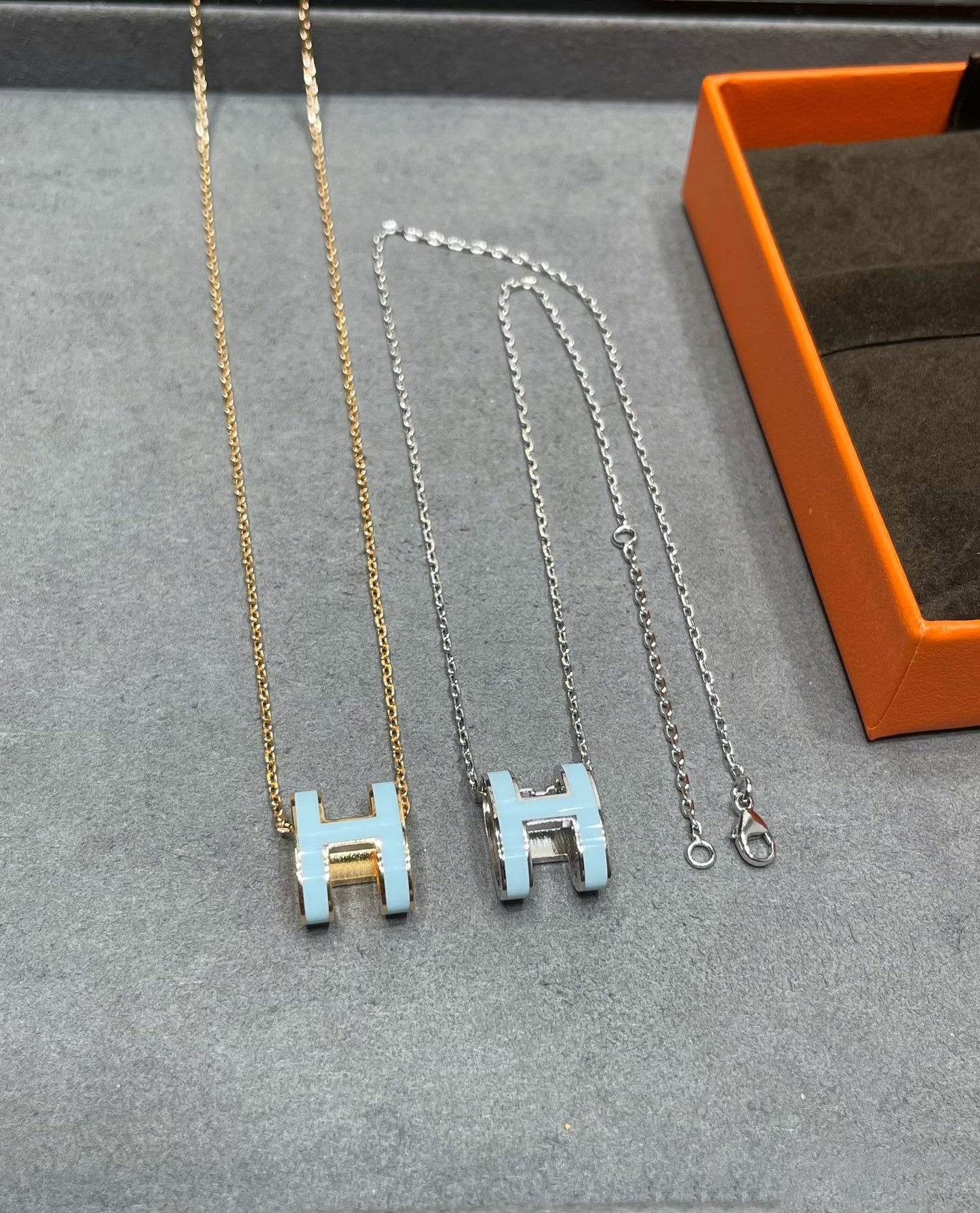 [Pearl Jewelrys]POP H SKY BLUE NECKLACE