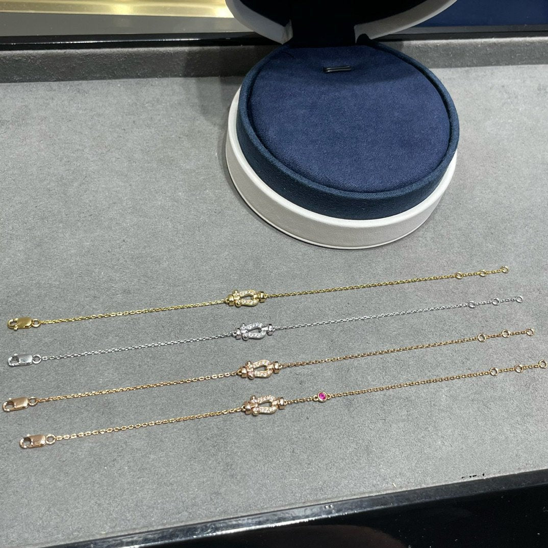 [Pearl Jewelrys]FORCE 10 DIAMOND CHAIN LINK PINK GOLD BRACELET