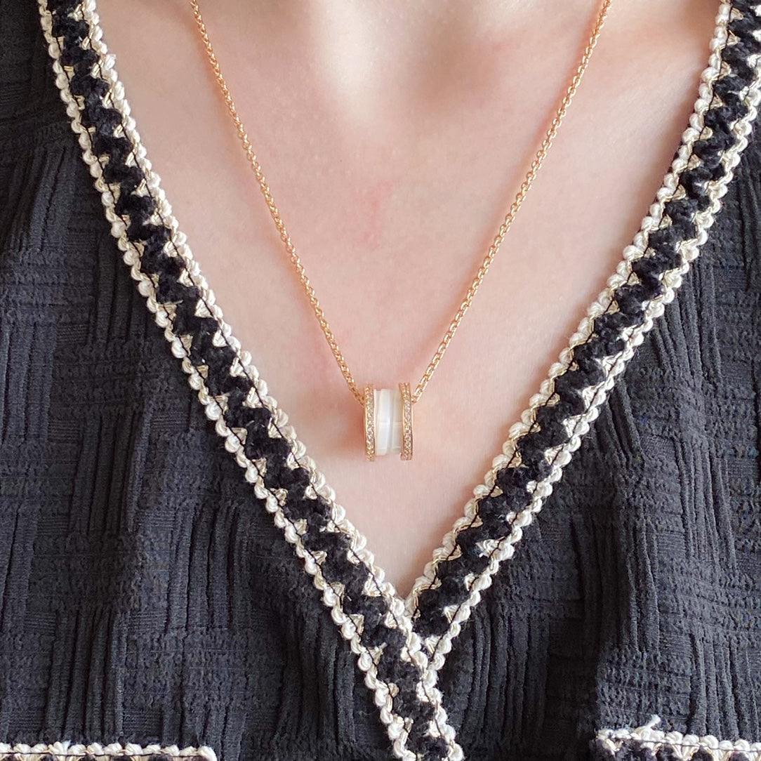 [Pearl Jewelrys]ZERO 1 DIAMOND CERAMIC NECKLACE