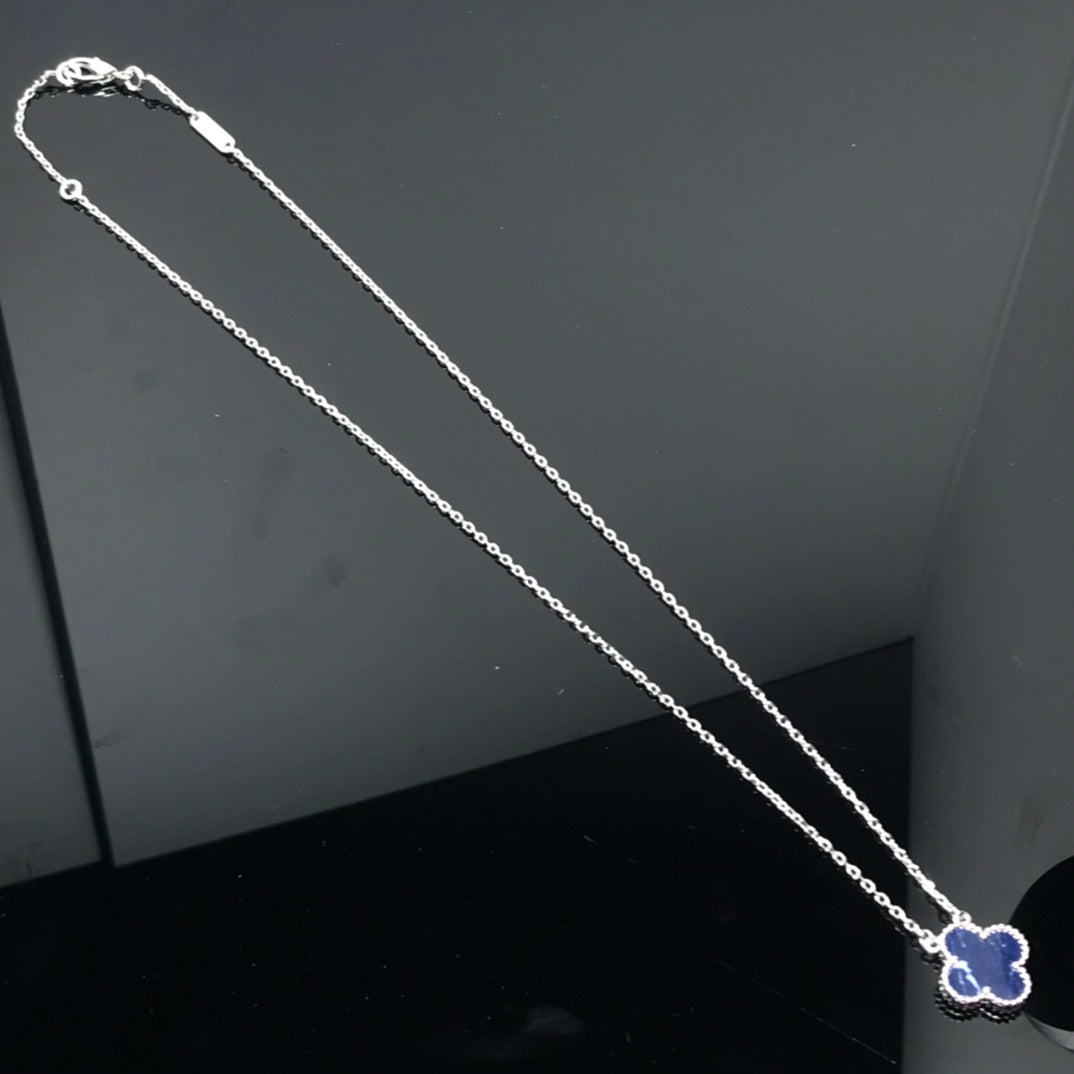 [Pearl Jewelrys]CLOVER PIETERSITE SILVER LONG NECKLACE