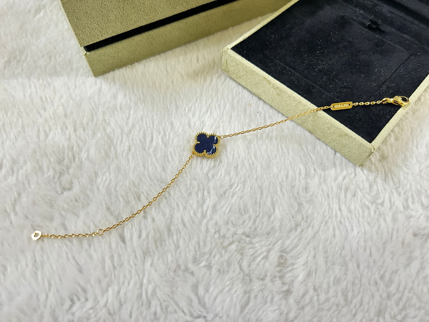 [Pearl Jewelrys]CLOVER 1 MOTIF PIETERSITE BRACELET