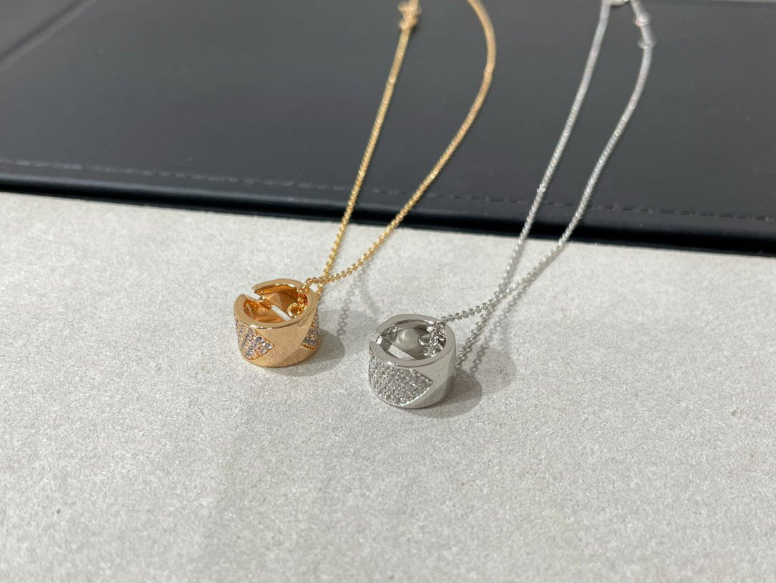 [Pearl Jewelrys]LIENS EVIDENCE DIAMOND PAVED NECKLACE