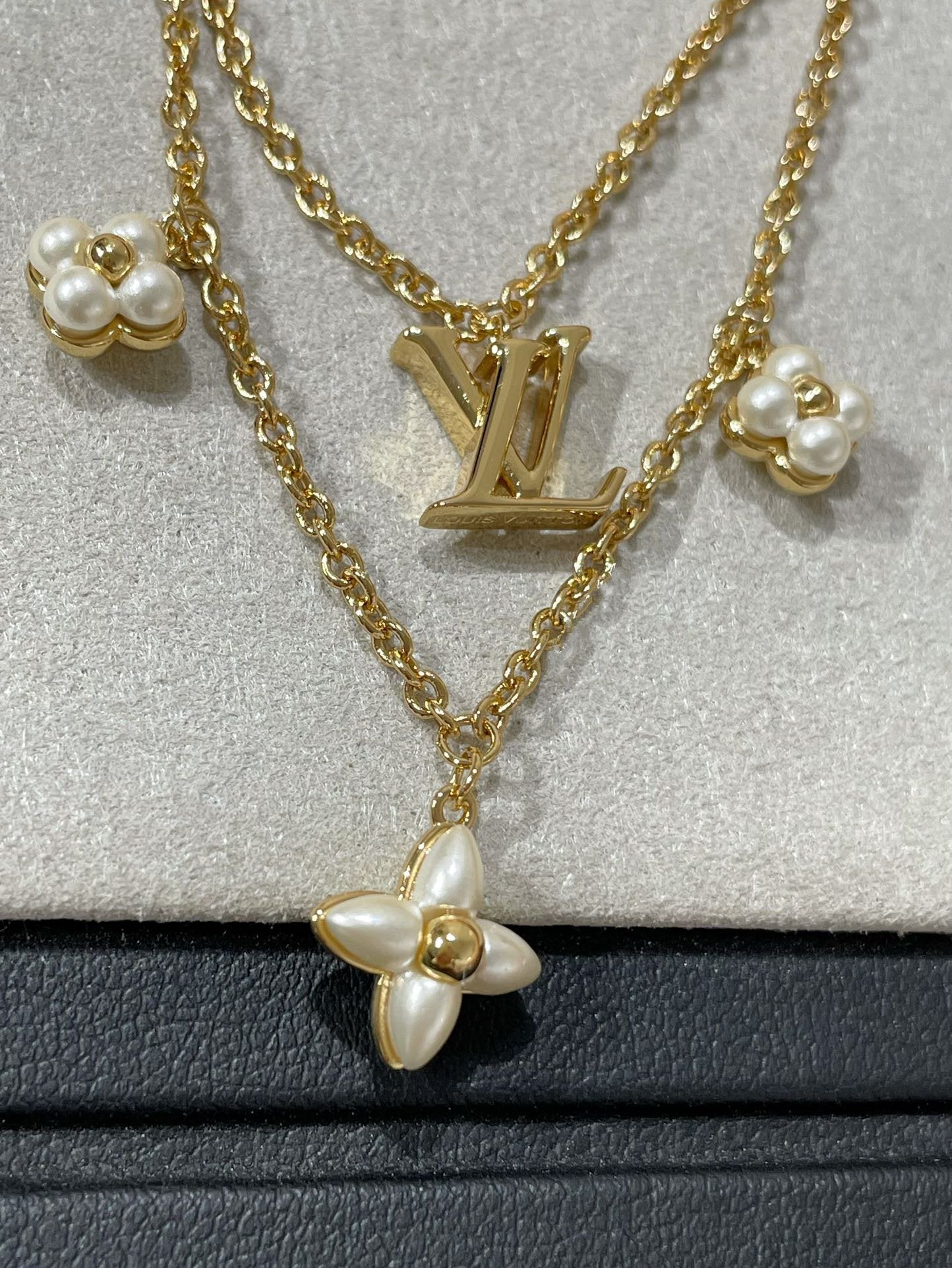 [Pearl Jewelrys]FLOWERGRAM GOLD MOP DOUBLE ROW NECKLACE