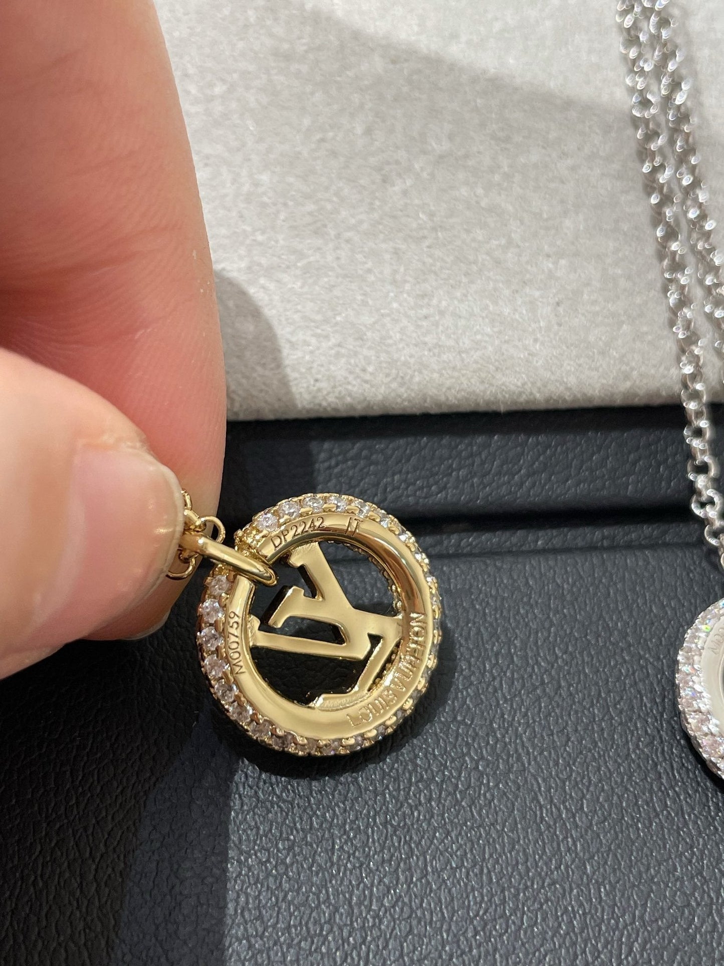 [Pearl Jewelrys]BY NIGHT DIAMOND PAVED NECKLACE