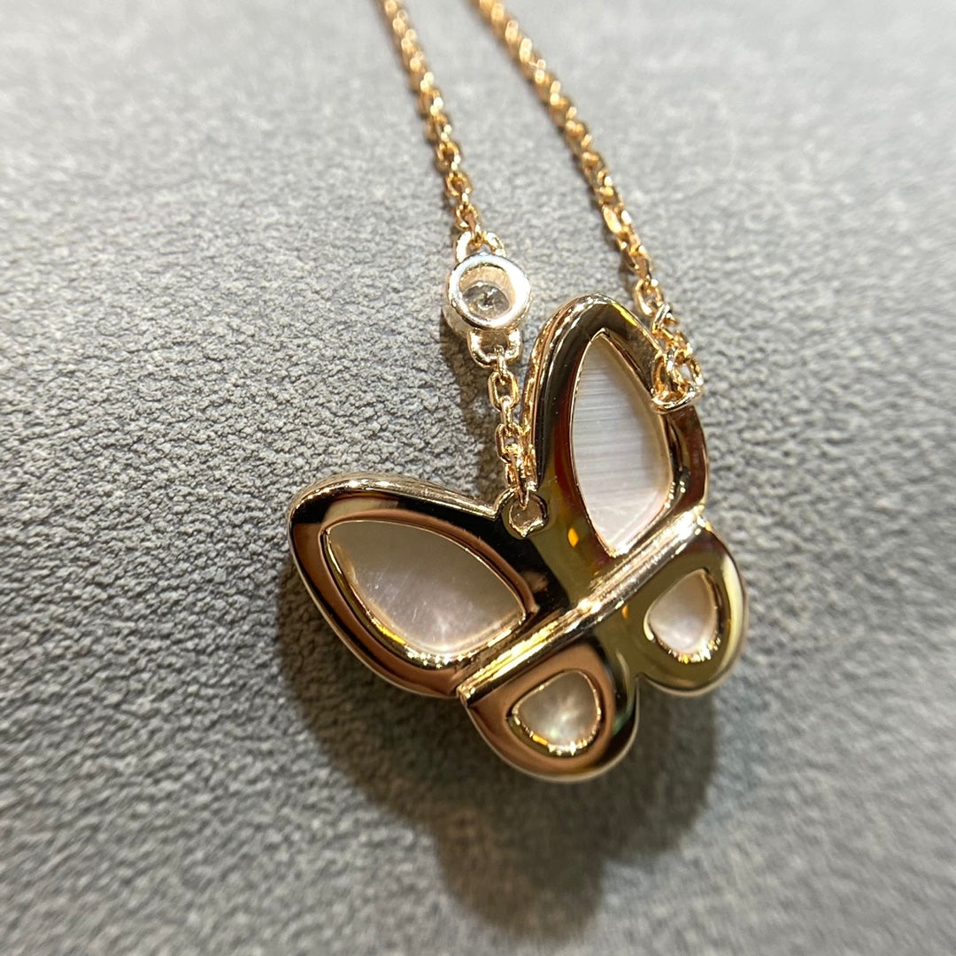 [Pearl Jewelrys]BUTTERFLY MOP DIAMOND NECKLACE