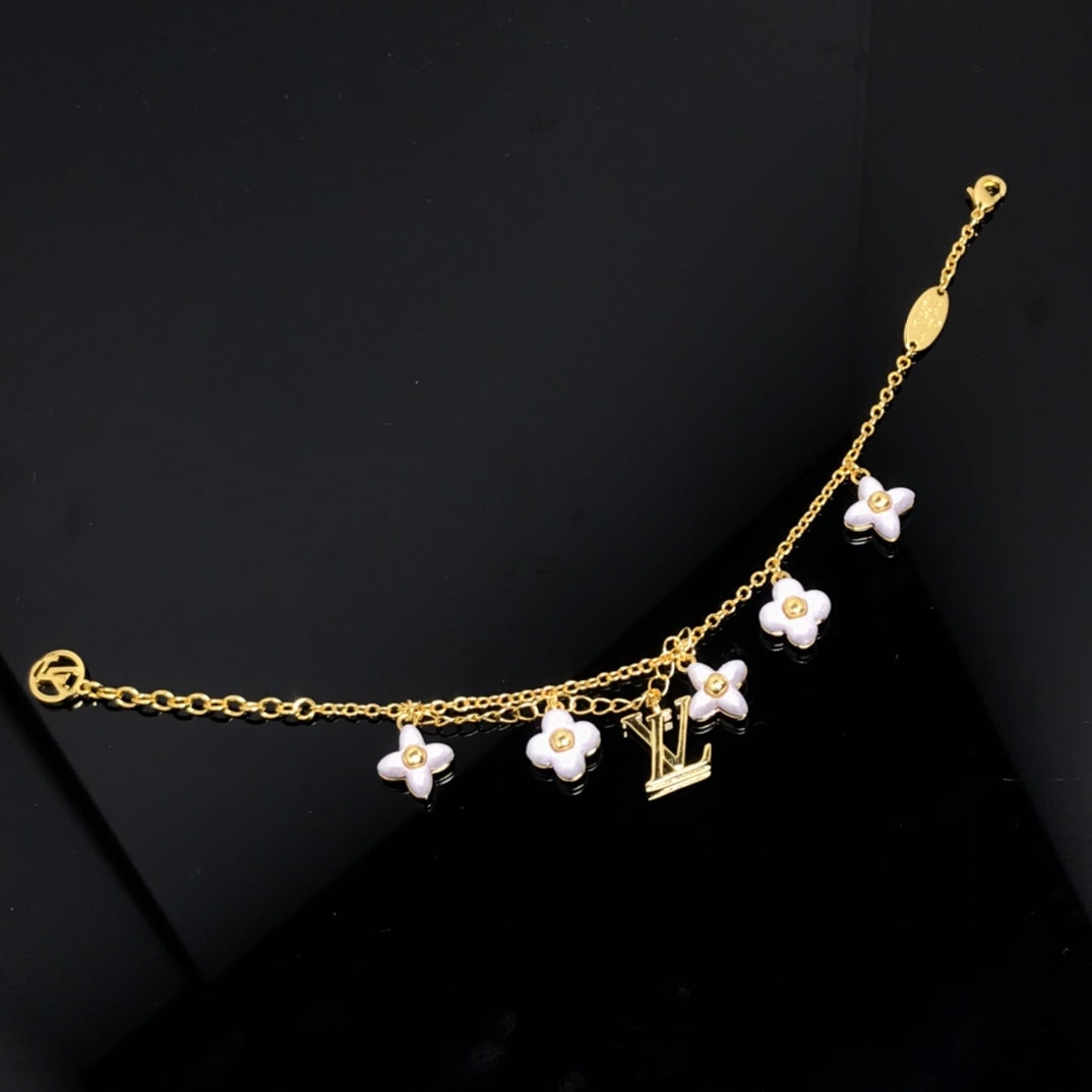 [Pearl Jewelrys]LOGO 6 MOTIF STAR AND SUN GOLD BRACELET