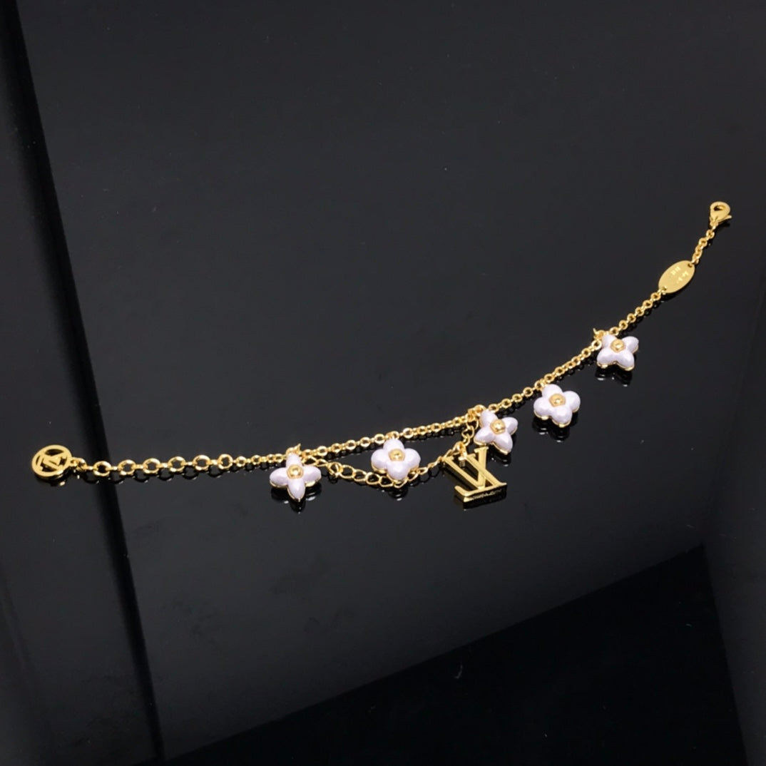 [Pearl Jewelrys]LOGO 6 MOTIF STAR AND SUN GOLD BRACELET