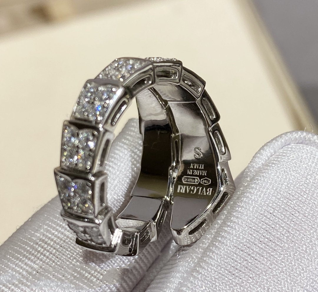 [Pearl Jewelrys]SERPENTI RING SILVER DIAMOND PAVED