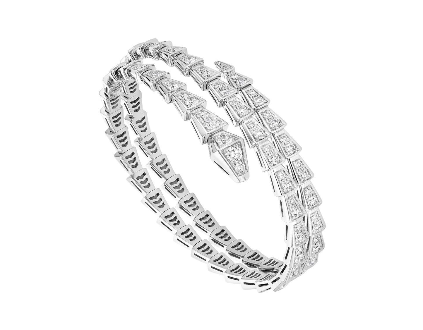 [Pearl Jewelrys]SERPENTI BRACELET SILVER DIAMOND DOUBLE ROW
