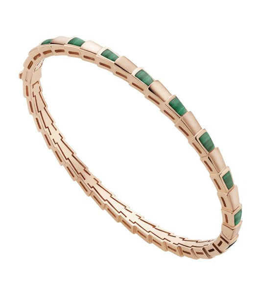 [Pearl Jewelrys]SERPENTI BRACELET PINK GOLD MALACHITE
