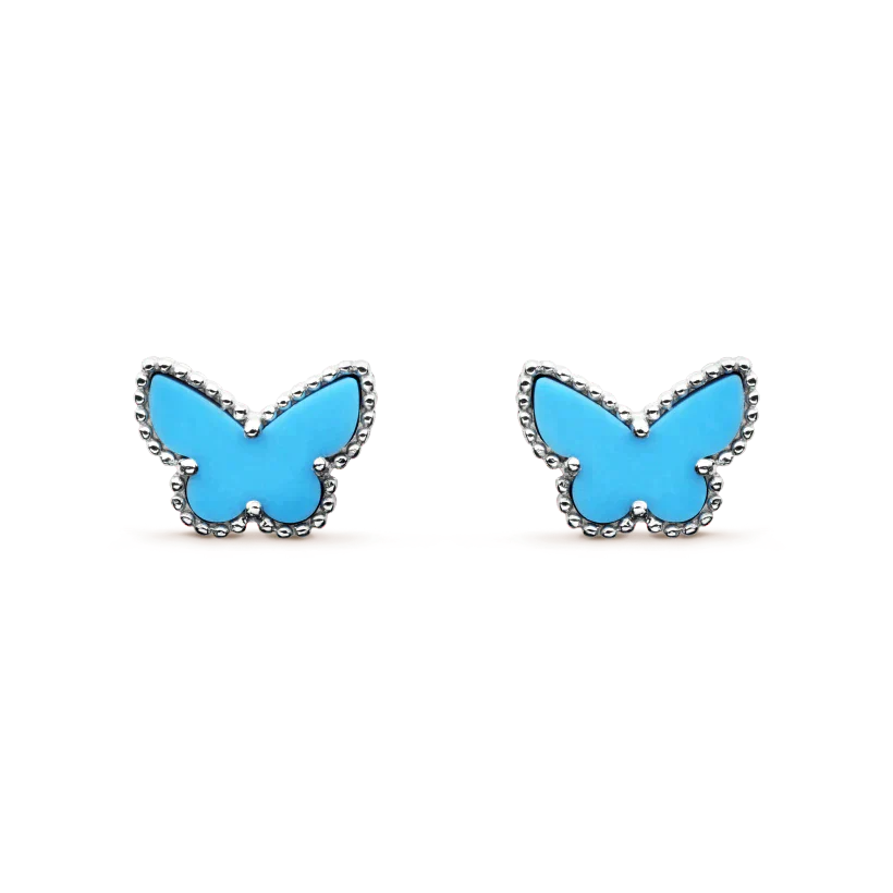 [Pearl Jewelrys]BUTTERFLY TURQUOISE EARRINGS SILVER