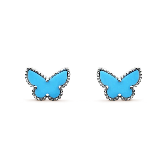 [Pearl Jewelrys]BUTTERFLY TURQUOISE EARRINGS SILVER