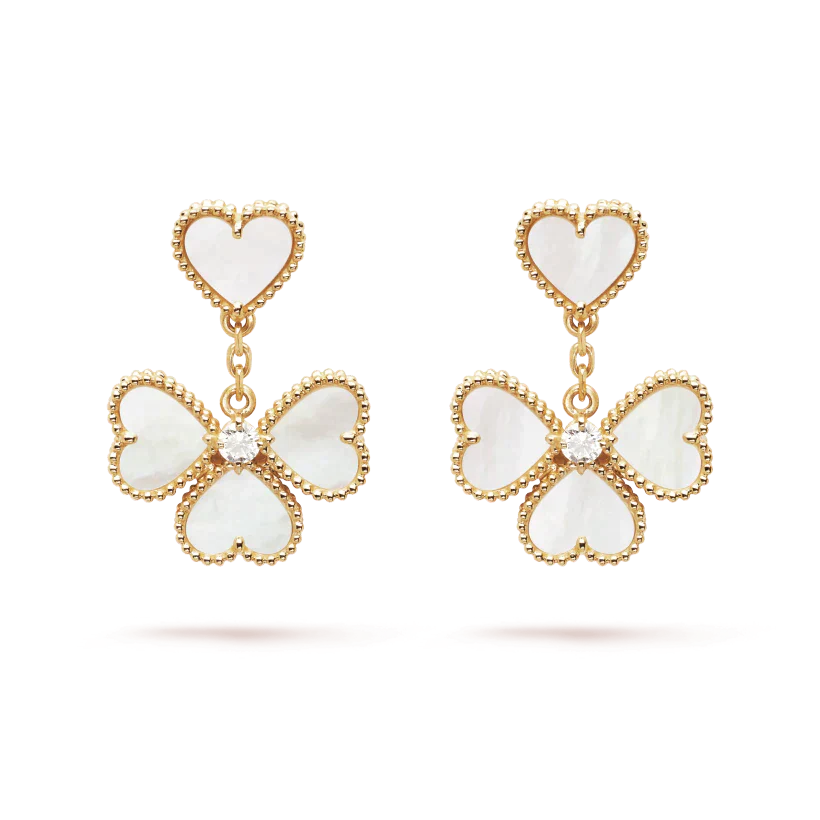 [Pearl Jewelrys]CLOVER SWEET WHITE MOP EARRINGS