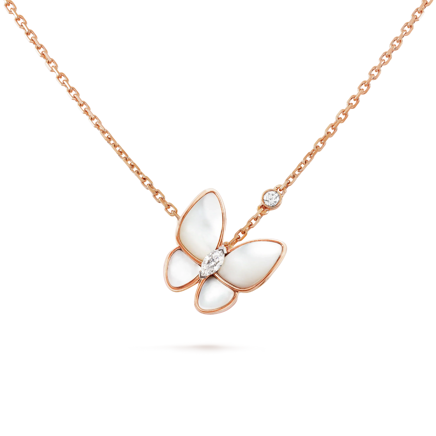 [Pearl Jewelrys]BUTTERFLY MOP DIAMOND NECKLACE