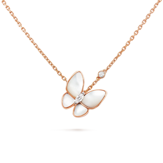 [Pearl Jewelrys]BUTTERFLY MOP DIAMOND NECKLACE