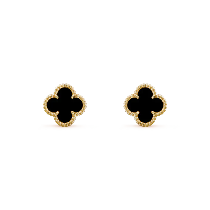 [Pearl Jewelrys]CLOVER MINI 9.5MM BLACK MOP EARRINGS