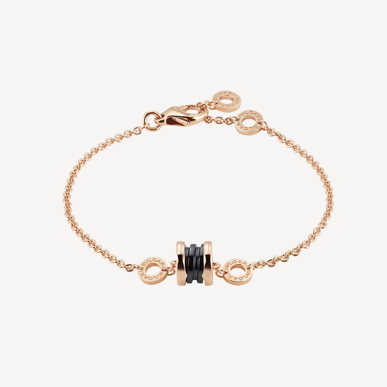 [Pearl Jewelrys]ZERO 1 SOFT PINK GOLD AND BLACK CERAMIC BRACELET