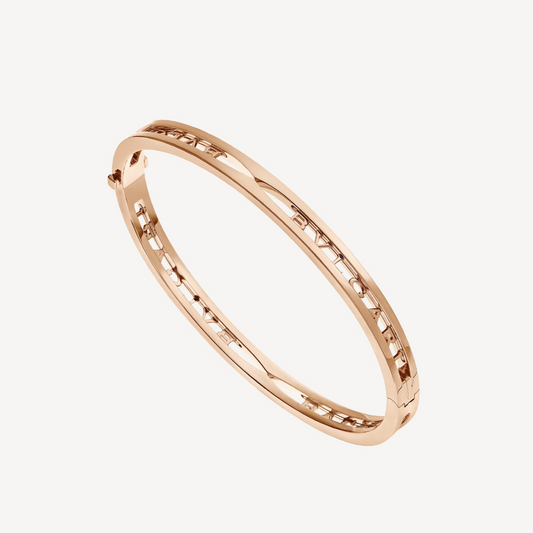 [Pearl Jewelrys]ZERO 1 SPIRAL LOGO PINK GOLD BRACELET