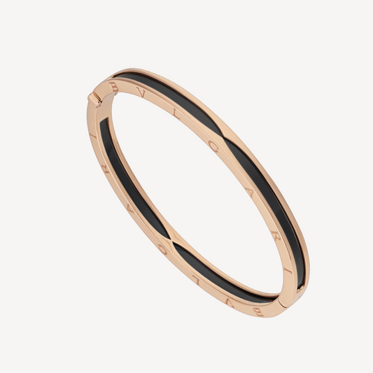 [Pearl Jewelrys]ZERO 1 PINK GOLD WITH BLACK CERAMIC BRACELET